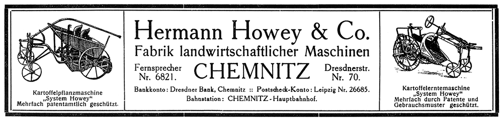 Hermann Howey & Co., Fabrik landwirtschaftlicher Maschinen