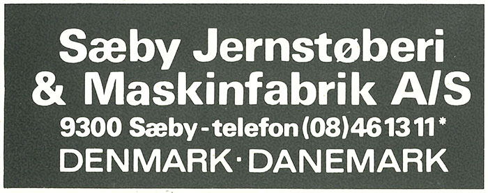 Sæby Jernstøberi und Maskinværksted 